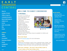 Tablet Screenshot of earlychildhoodcentral.org